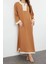 Moda Dokuma Rahat Kalıp Maxi V Yaka Düşük Kol Saten Basic Renk Bloklu Tesettür Giyim Kimono Kaftan 3