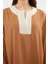Moda Dokuma Rahat Kalıp Maxi V Yaka Düşük Kol Saten Basic Renk Bloklu Tesettür Giyim Kimono Kaftan 4