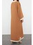 Moda Dokuma Rahat Kalıp Maxi V Yaka Düşük Kol Saten Basic Renk Bloklu Tesettür Giyim Kimono Kaftan 5