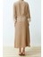 Moda Dokuma Rahat Kalıp Uzun V Yaka Düşük Kol Crinkle Basic Etnik Desen Tesettür Giyim Kimono Kaftan 5