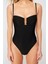 Kadın Moda Atma Kap Askılı Brief Yaka Siyah Straplez Aksesuarlı High Leg Regular Mayo 4