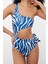 Kadın Moda Atma Kap Askılı Brazilian Yaka Tek Omuz Cut Out Pencereli Regular Mayo 2