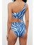 Kadın Moda Atma Kap Askılı Brazilian Yaka Tek Omuz Cut Out Pencereli Regular Mayo 5