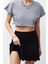 Moda Yüksek Bel Geniş Paça Sportswear Paraşüt Kumaş 2 Katmanlı Cepli ve Içi Şortlu Spor Şort Etek 3