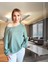 Naturel Yaka Oversize Ince Triko Mint Yeşili 4