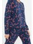 Tarz Rahat Uzun Kollu Boru Paça Pamuklu Yılbaşı Temalı Örme Pijama Takımı 2
