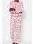 Tarz Rahat Uzun Kollu Boru Paça %100 Pamuklu Yılbaşı Temalı Örme Pijama Takımı 1