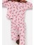 Tarz Rahat Uzun Kollu Boru Paça %100 Pamuklu Yılbaşı Temalı Örme Pijama Takımı 2