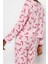 Tarz Rahat Uzun Kollu Boru Paça %100 Pamuklu Yılbaşı Temalı Örme Pijama Takımı 3