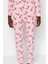 Tarz Rahat Uzun Kollu Boru Paça %100 Pamuklu Yılbaşı Temalı Örme Pijama Takımı 4