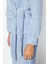 Tarz Rahat Uzun Kollu Boru Paça Pembe Yaka Wellsoft Kışlık Örme Pijama Takımı 3