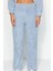 Tarz Rahat Uzun Kollu Boru Paça Pembe Yaka Wellsoft Kışlık Örme Pijama Takımı 4