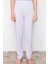 Tarz Rahat Kısa Kollu Boru Paça Pötikare ve Baskılı Örme Pijama Takımı 4