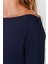 Moda Kayık Yaka Örme Slim Düz Desen Casual Günlük Regular Uzun Kol Bluz 3
