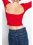 Moda Kayık Yaka Örme Slim Düz Desen Casual Günlük Regular Uzun Kol Bluz 3