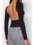 Moda Bisiklet Yaka Örme Slim Düz Desen Casual Günlük Regular Uzun Kol Bluz 3