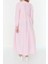 Moda Regular Casual Günlük Terrycotton Dokuma Bisiklet Yaka Uzun Kol A-Line Maxi Boy Tesettür Elbise 5
