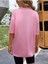 Be Free Pembe Oversize Salas Boyfriend Kadın / Kız T-Shirt Top Bluz 3