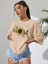 Kadın / Kız Bej Oversize T-Shirt Best Mom Baskılı 2