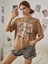 Kadın / Kız Toprak Oversize T-Shirt Beauty Ferent Baskılı 3