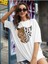 Kadın / Kız Baskılı Oversize T-Shirt Salaş Boyfirend 4