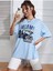 Kadın / Kız Baskılı Oversize T-Shirt Salaş Boyfirend 2