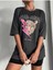 Kadın / Kız Füme Oversize T-Shirt Wild And Baskılı 5