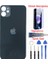 Apple iPhone 12 Mini Arka Kapak Pil Kapağı + Yapıştırıcı+Kırılmaz+Tamir Seti Siyah Renk 1