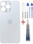 Apple iPhone 15 Pro Max Arka Kapak Pil Kapağı +Tamir Seti ve Yapıştırıcı Beyaz Titanyum Renk 1