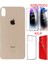 Apple iPhone Xs Max Arka Kapak Pil Kapağı +Kılıf+Kırılmaz Gold Renk 1