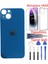 Apple iPhone 13 Mini Arka Kapak Pil Kapağı + Yapıştırıcı+Kılıf+Kırılmaz Mavi Renk 1