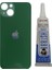 Apple iPhone 13 Arka Kapak Pil Kapağı + Yapıştırıcı Yeşil Renk 1