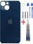 Apple iPhone 14 Arka Kapak Pil Kapağı Gece Mavisi Renk Tamir Seti+Yapıştırıcı 1