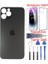 Apple iPhone 14 Pro Max Pro Arka Kapak Pil Kapağı + Yapıştırıcı+Kılıf+Kırılmaz Siyah Renk 1