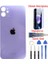 Apple iPhone 12 Mini Arka Kapak Pil Kapağı + Yapıştırıcı+Kırılmaz+Tamir Seti Lila Renk 1
