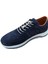 2926 Erkek Deri Casual Poli Taban Ayakkabı Nubuk Lacivert 4