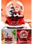 Yeni Yıl Noel Baba ve Çam Ağacı Temalı Kar Küresi 13 cm ışıklı Müzikli Yılbaşı Noel Baba Işıklı Müzikli Kar Küresi Dekoratif Hediye 1