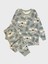 Kız Çocuk Pamuklu Yeşil Koola Çiçek Yaprak Desenli Uzun Kollu Pijama Takımı 1