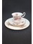 Lavender Rose Bone China Antika Duble Boy Kahve Fincanı 3 Parça 180 ml 1