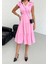 Pembe Fırfırlı Elbise 5