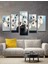 5 Parça Ahşap Beyaz Çiçekler Duvar Dekoru - Salon Oturma Yatak Odası Ofis Için 110X60 cm Tablo Seti 1