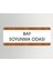 Bay Soyunma Odası Ofis Departman Kapı İsimliği, Yönlendirme Levhası 26X10 cm Beyaz-Ceviz 1
