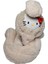 Kız Çocuk Bej Renk Hello Kitty Figürlü Pompalı ve Sesli Oynar Kulak Kışlık Peluş Kulaklık 1