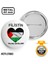 Filistin Kalpli Bayrak Iğneli Rozet 44 mm 1