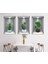 3D Çiçek Vazo Duvar Sticker 3 Lü Set Gri̇ Fon 2
