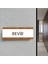 Revir Ofis Departman Kapı İsimliği, Yönlendirme Levhası 26X10 cm Beyaz-Ceviz 2