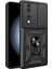 Honor 70 Uyumlu Kılıf Magnetik Standlı Kamera Korumalı Sürgülü Vega Kapak-Siyah 1