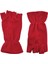 Unisex Kışlık Kırmızı Parmaksız Kesik Yarım Parmak Termal Polar Eldiven Glove 2