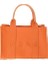 Turuncu Deri Mini Tote Çanta 1