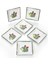 6'lı Special Handmade Desen Tatlı Tabak Seti Sunum Servis Tabakları Pasta Set 15 cm 3